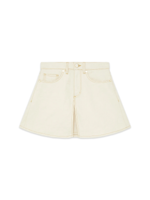 Monogram Denim Skirt