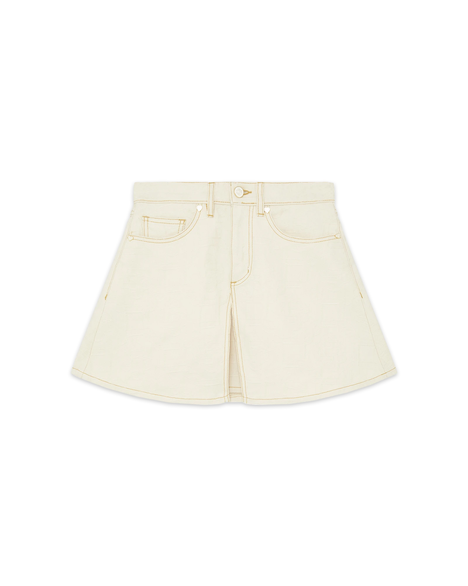 Monogram Denim Skirt