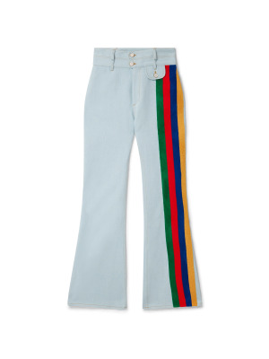 Rainbow Embroidery Jeans