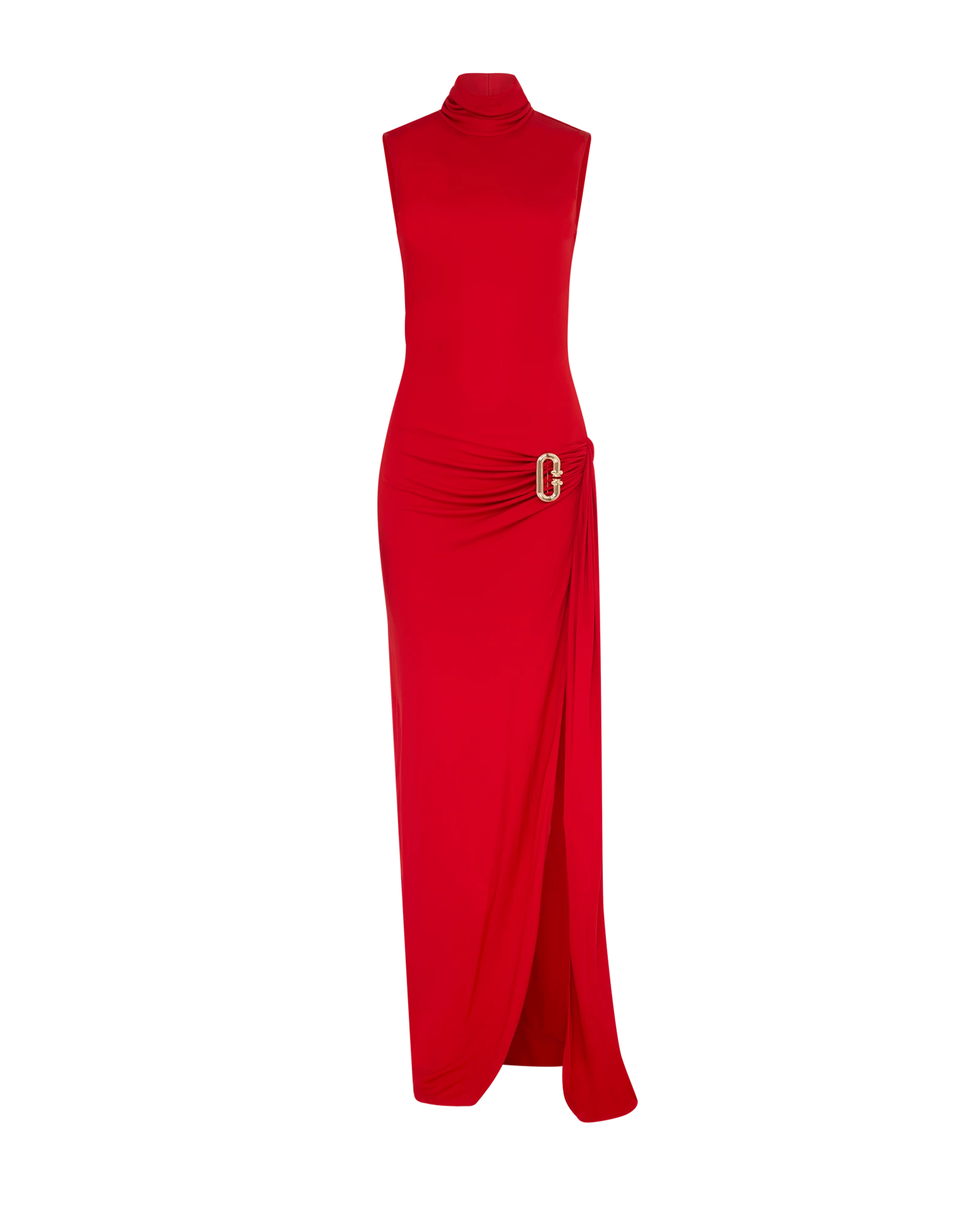 Sleeveless Side Split Column Dress