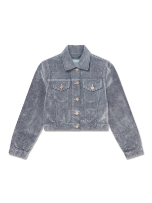 Peach Texture Denim Jacket