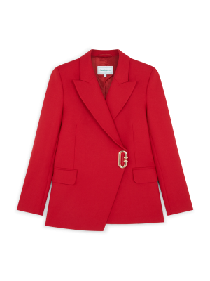 Asymmetric Double Breasted Jacket