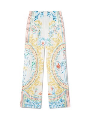 Crayon Vase Silk Trousers