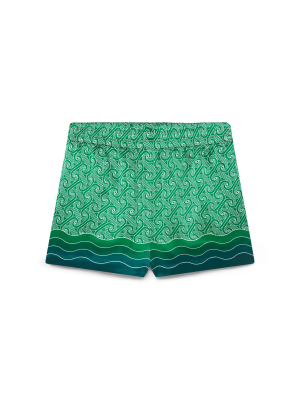 Column Monogram Silk Shorts