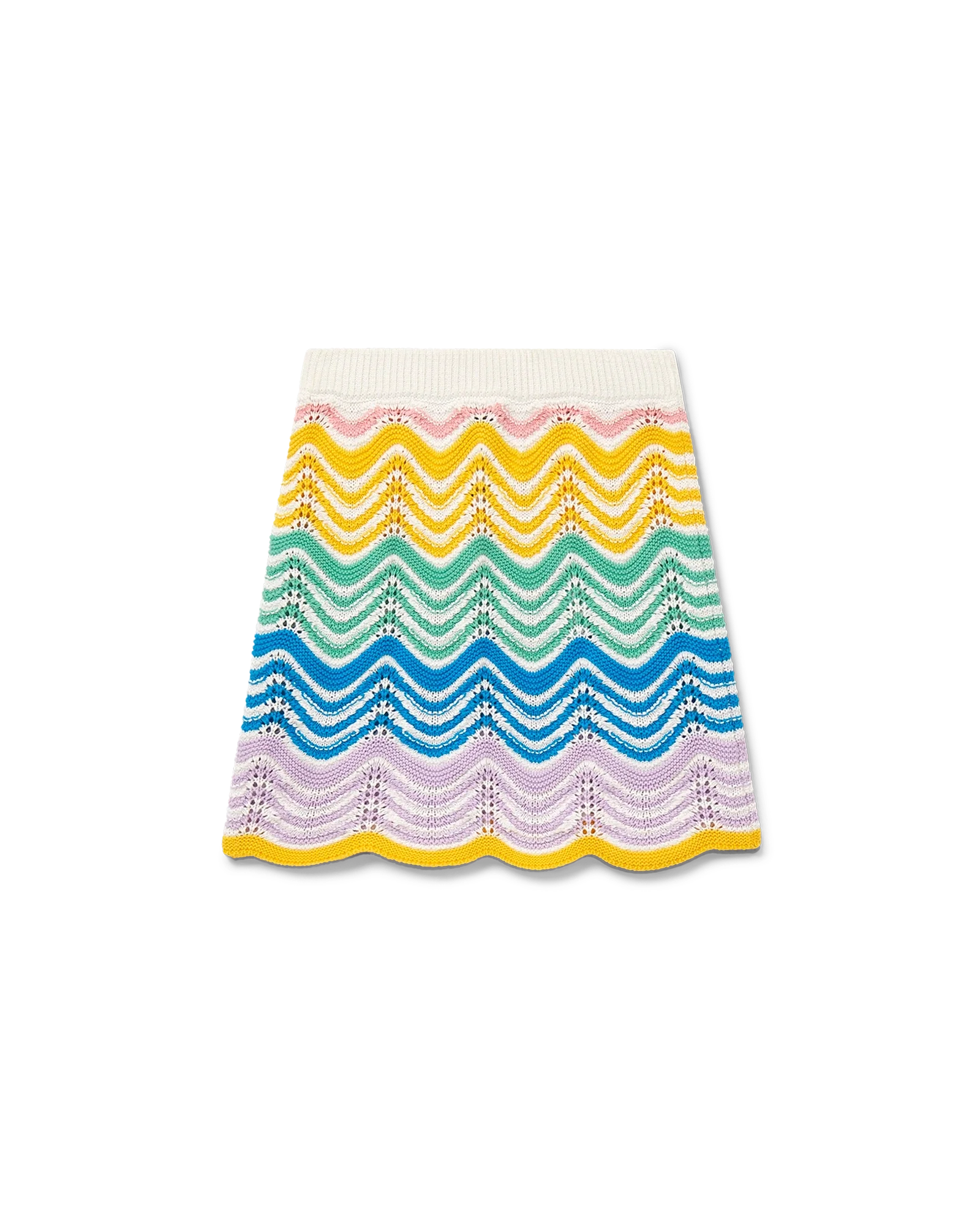 Gradient Wave Crochet Skirt - 图片 6