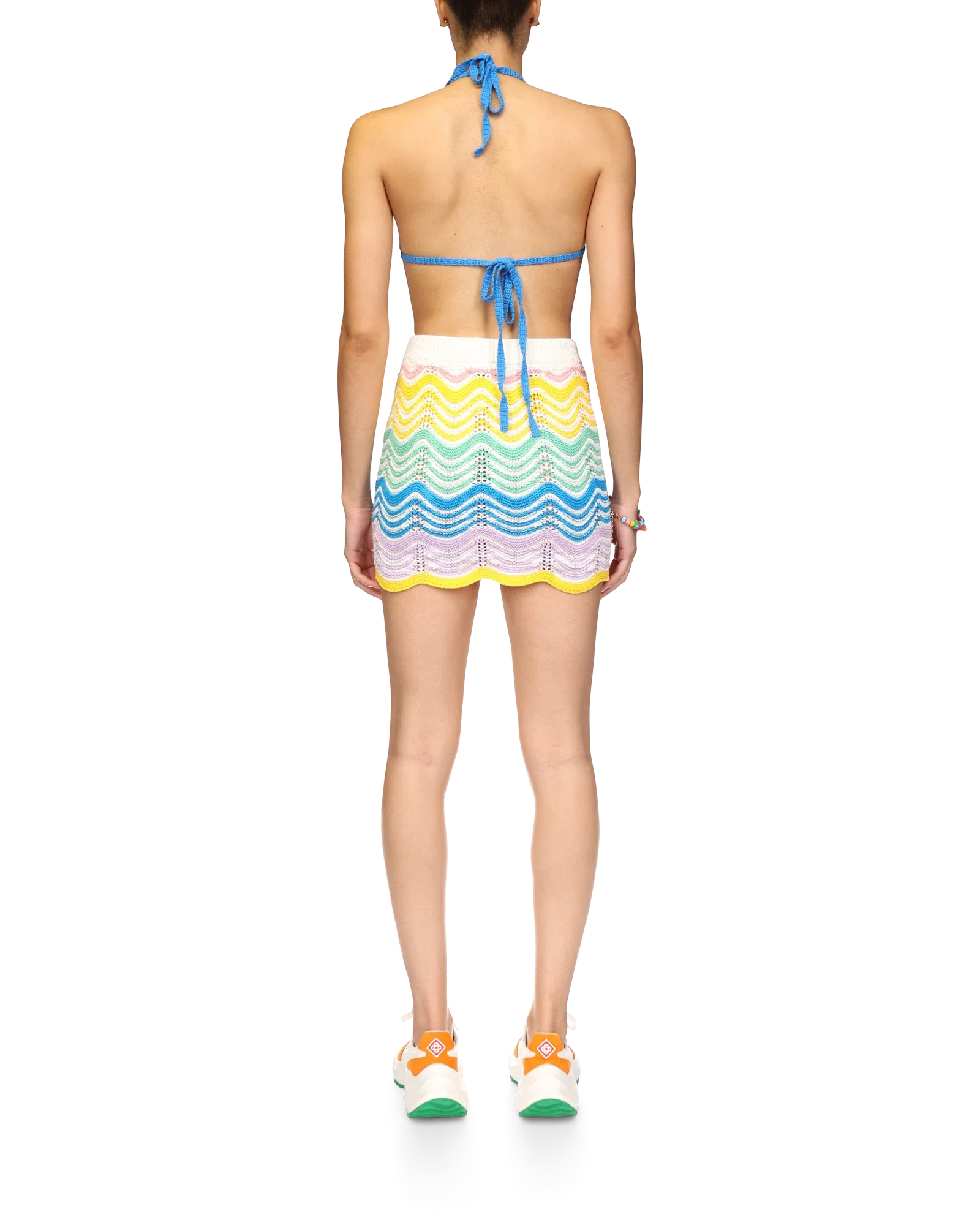 Gradient Wave Crochet Skirt - 图片 4