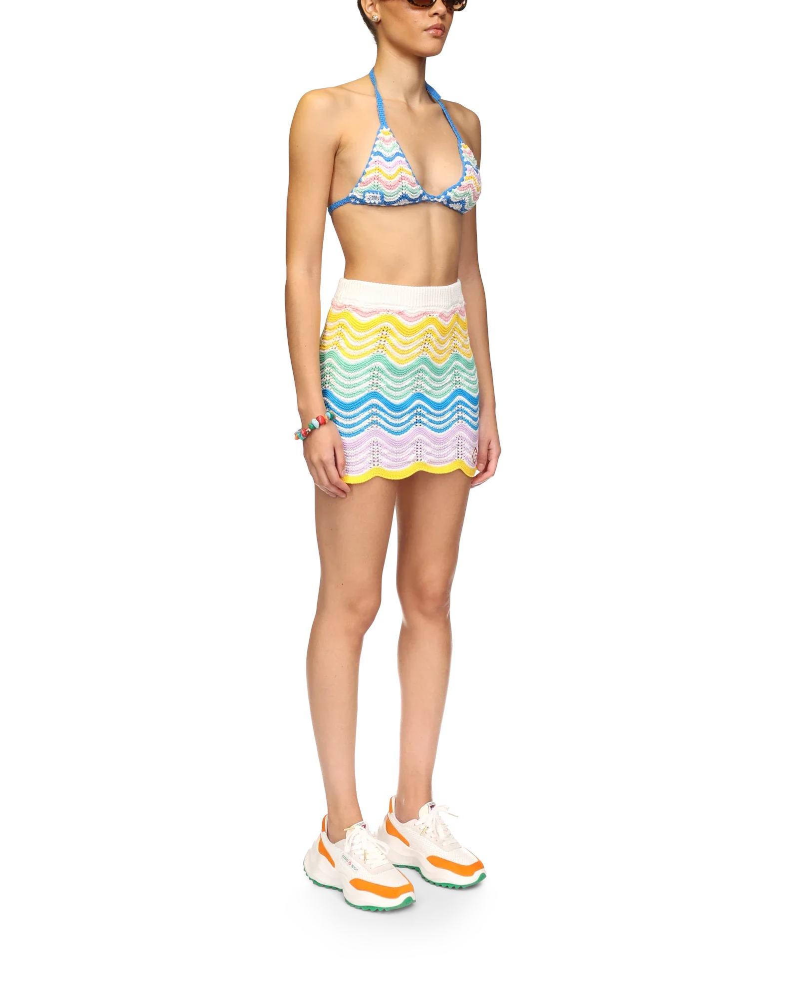 Gradient Wave Crochet Skirt - 图片 5