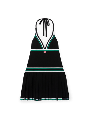 Pleated Knit Day Dress