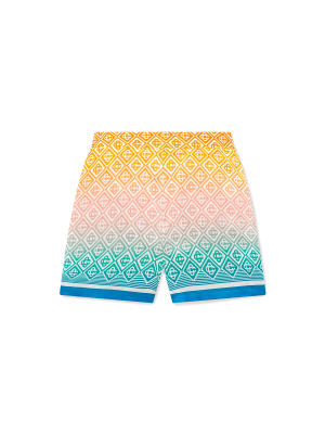 Gradient Monogram Silk Tailored Shorts