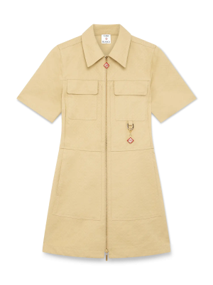 Cotton Monogram Jacquard Dress