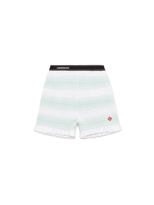 Stripe Shirred Shorts