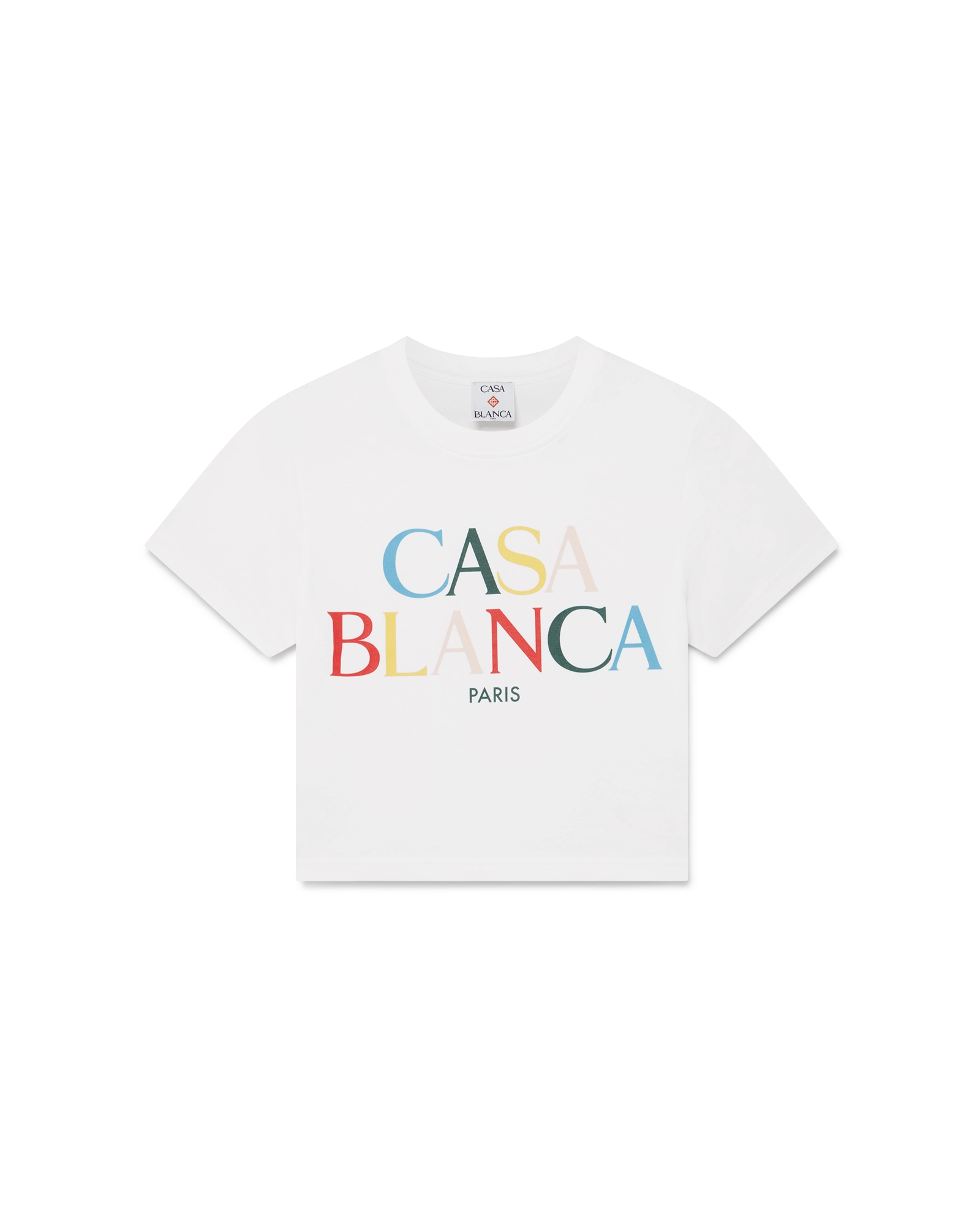 Stacked Logo Cropped Short Sleeve T-Shirt