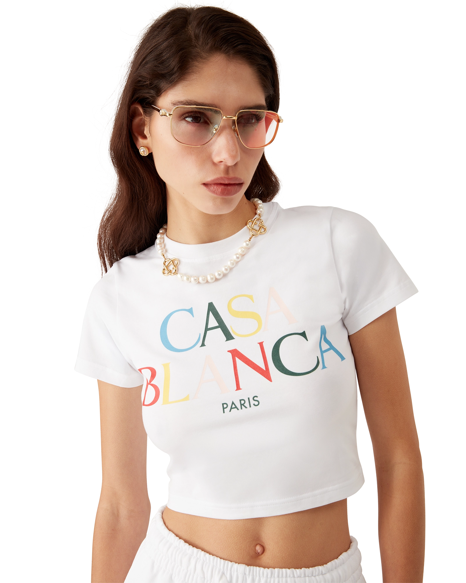 Stacked Logo Cropped Short Sleeve T-Shirt - 图片 5