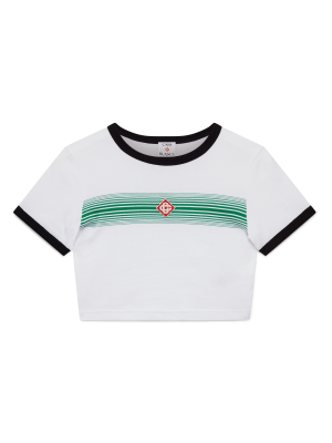 Gradient Stripe Ringer Short Sleeve T-Shirt