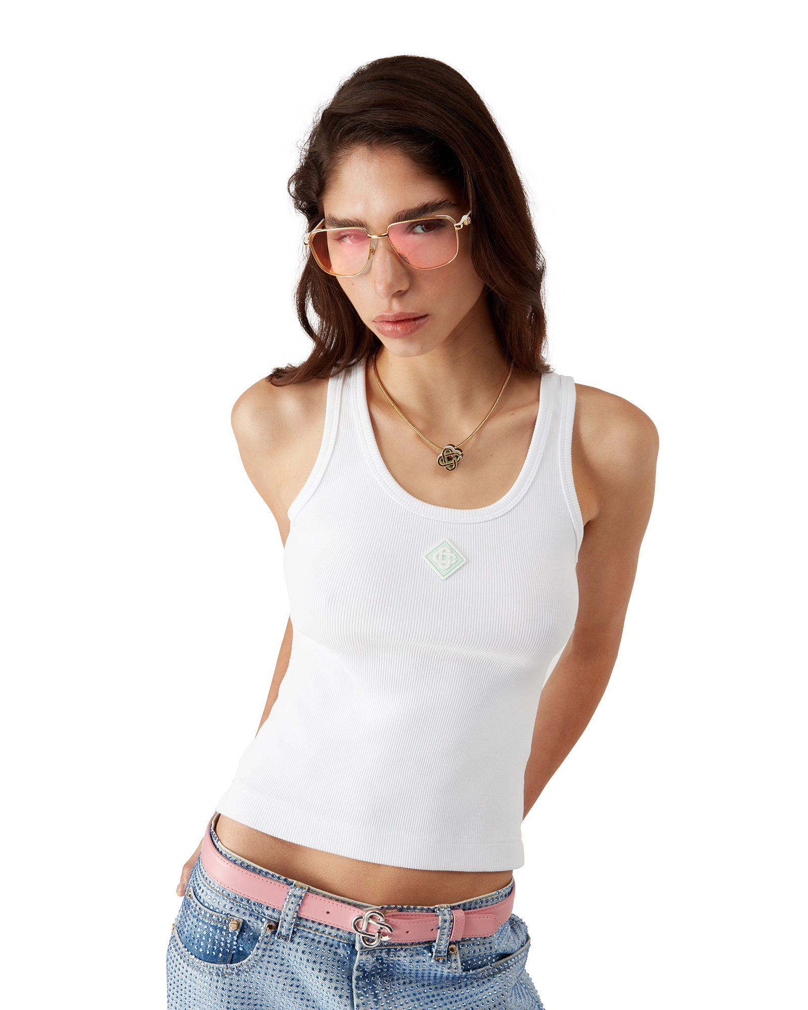 Ribbed Jersey Tank Top - 图片 4