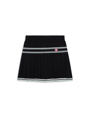 Viscose Pleated Mini Skirt