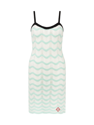 Cotton Wave Crochet Mini Dress