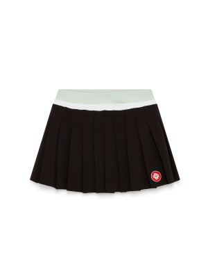 Scuba Pleated Mini Skirt