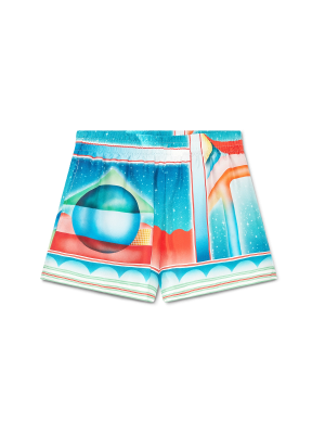 Galaxy Court Silk Shorts
