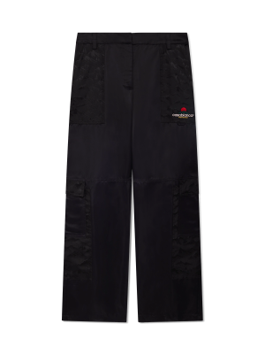 Nylon And Satin Mountain Camo Cargo Trousers