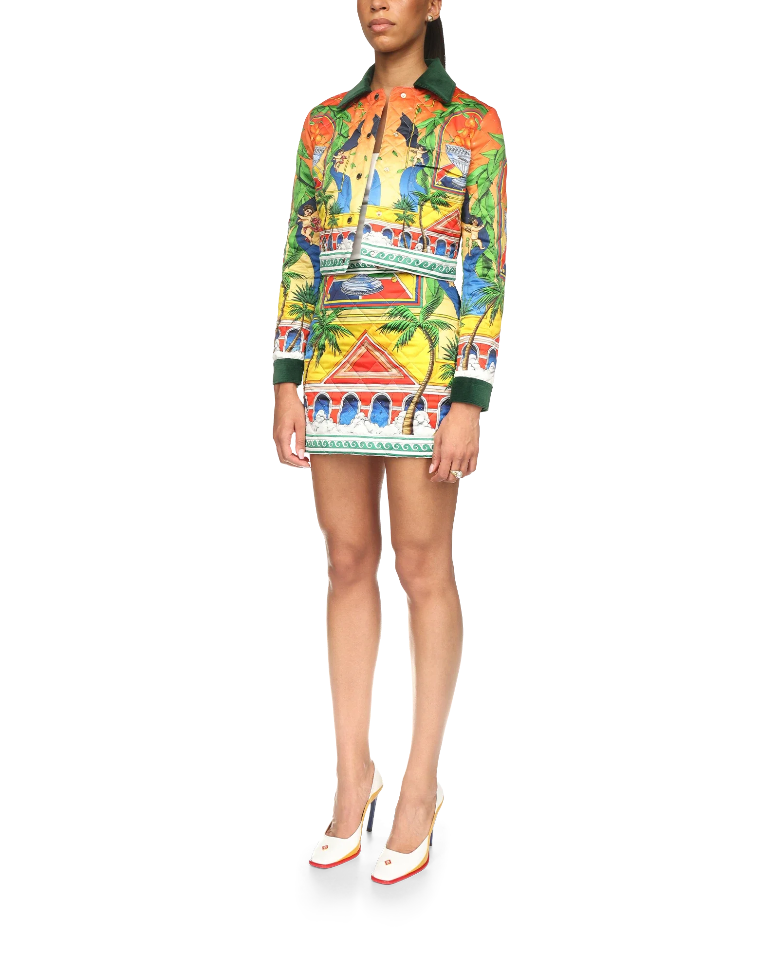 Triomphe D'Orange Quilted Cropped Jacket - 图片 3