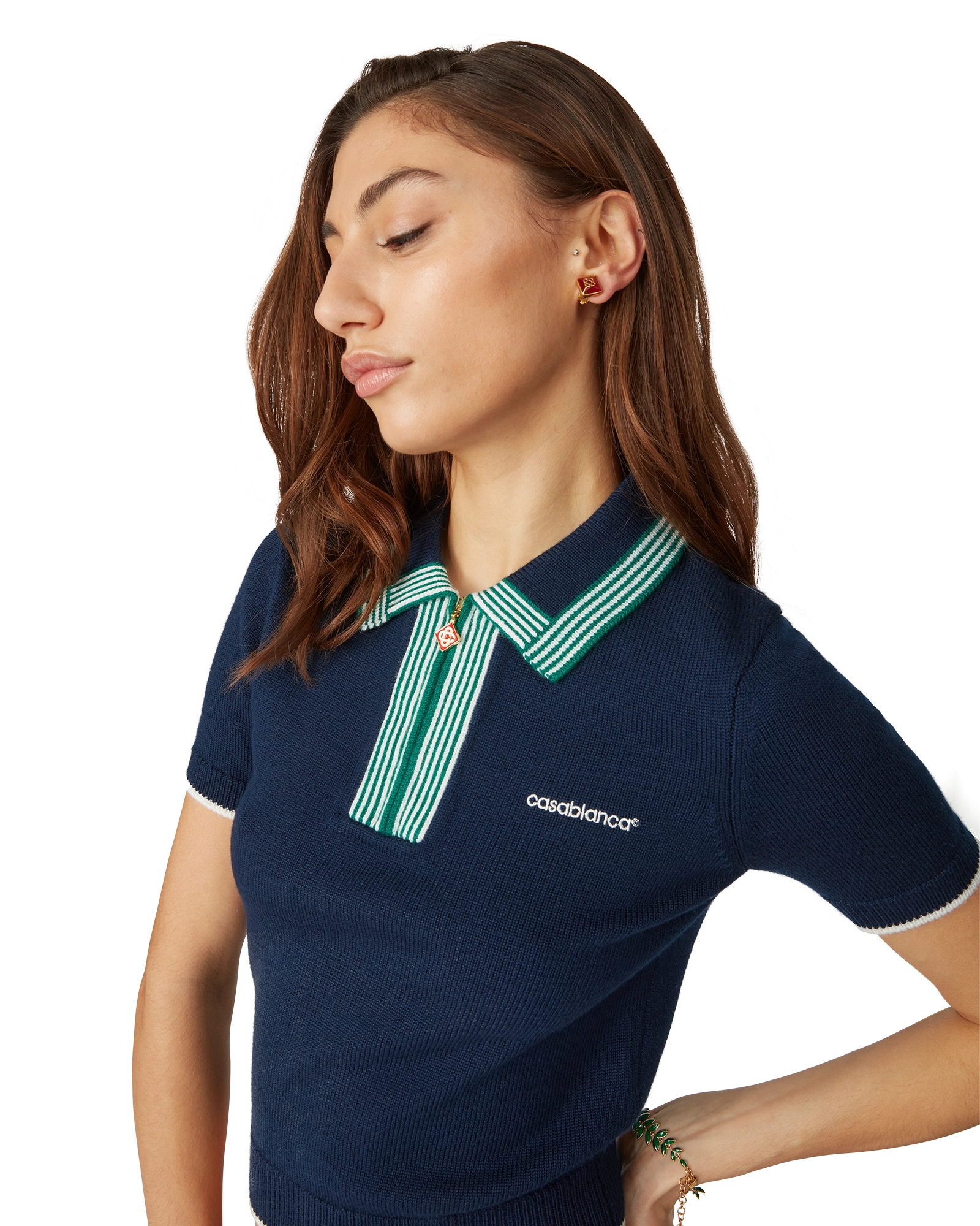 Knit Tennis Polo Shirt - 图片 5