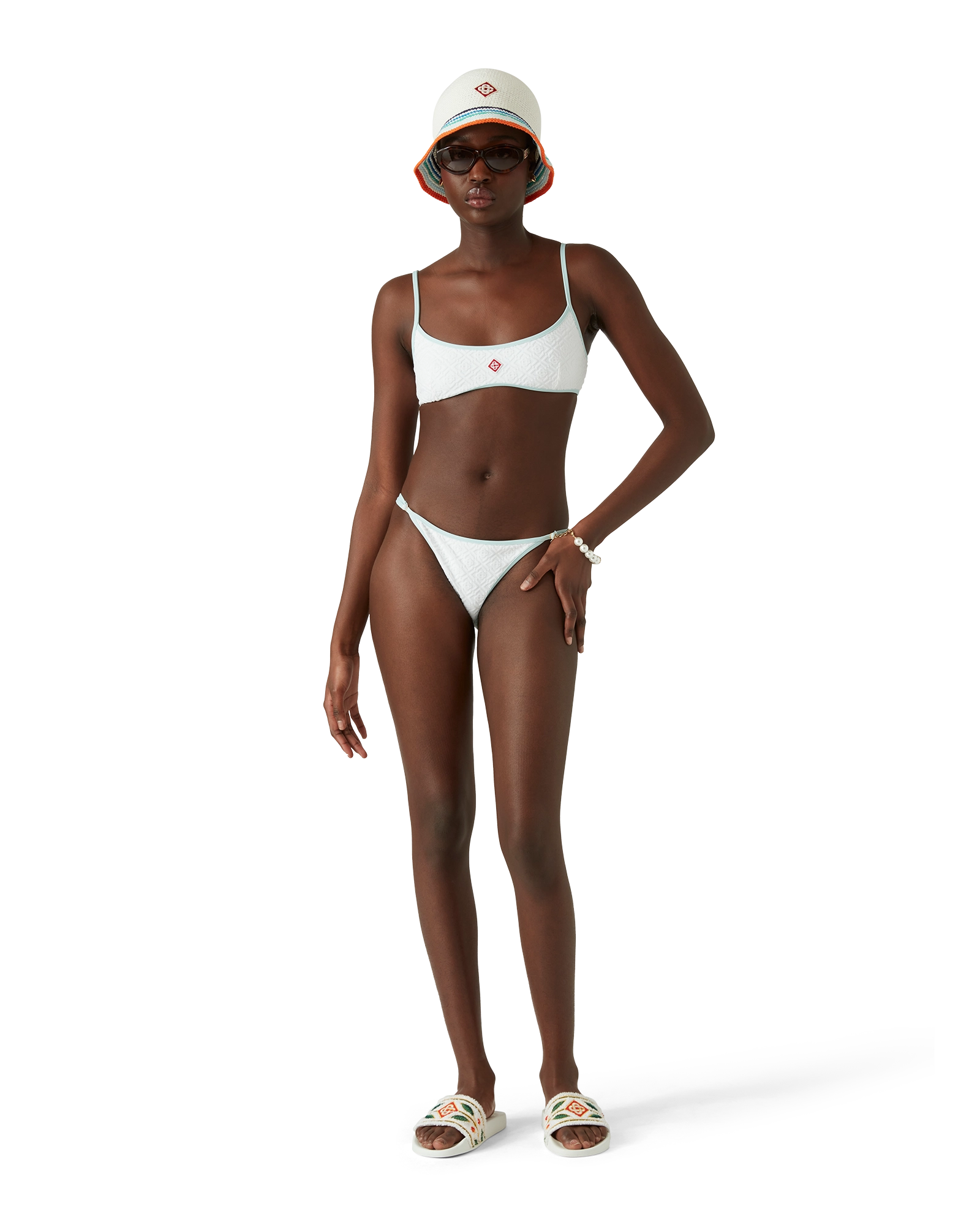 Jacquard Monogram Bikini Top - 图片 2