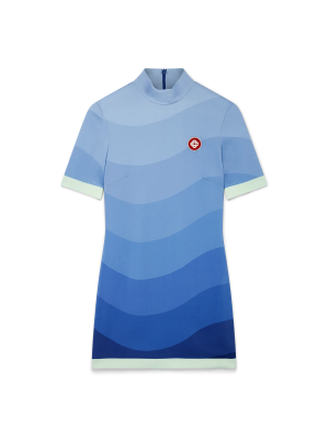 Blue Gradient Wave Dress