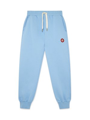 Blue Logo Patch Sweatpants