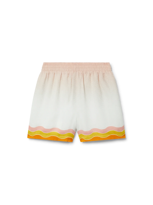 Rainbow Monogram Silk Shorts