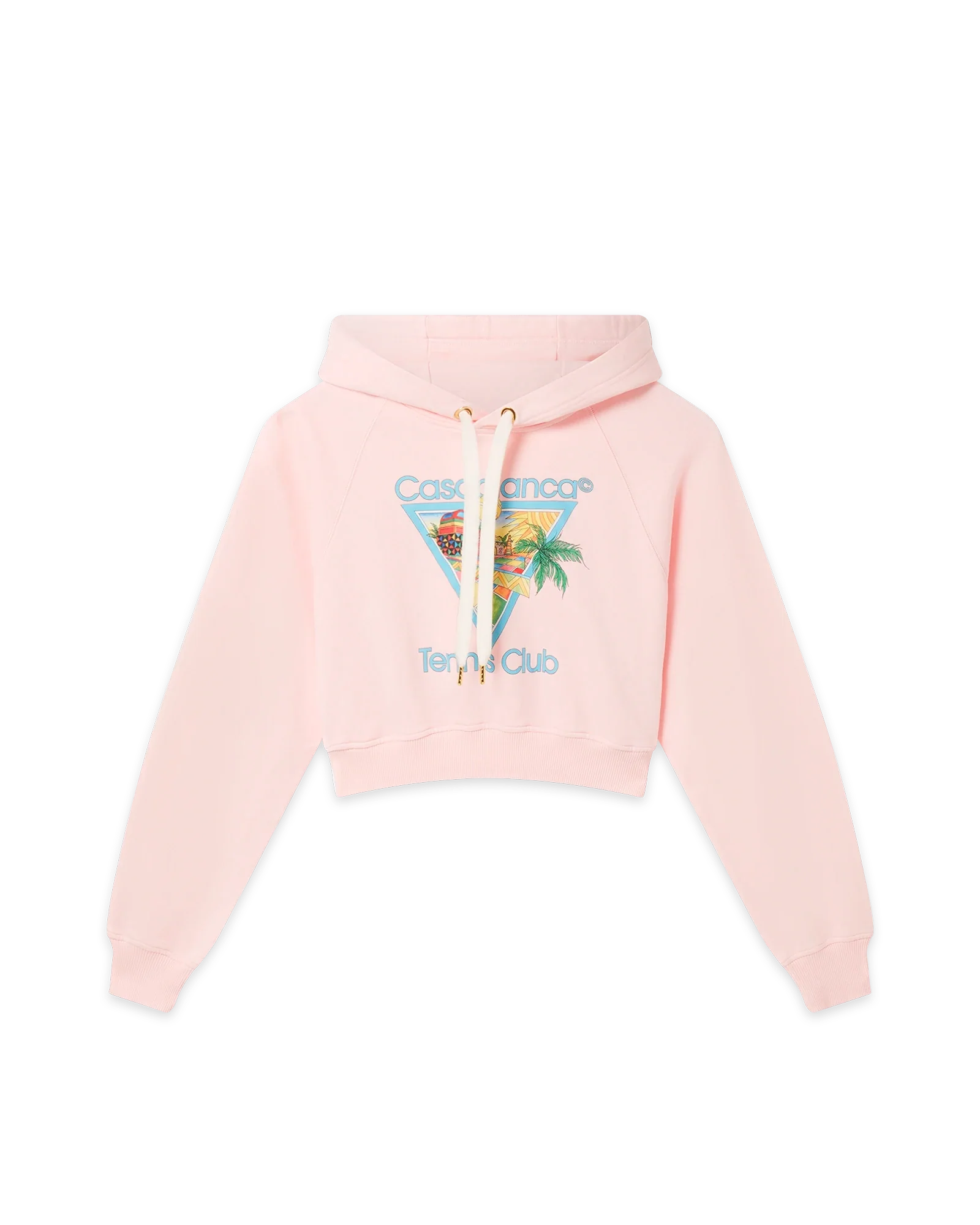 Afro Cubism Tennis Club Cropped Hooded Sweatshirt