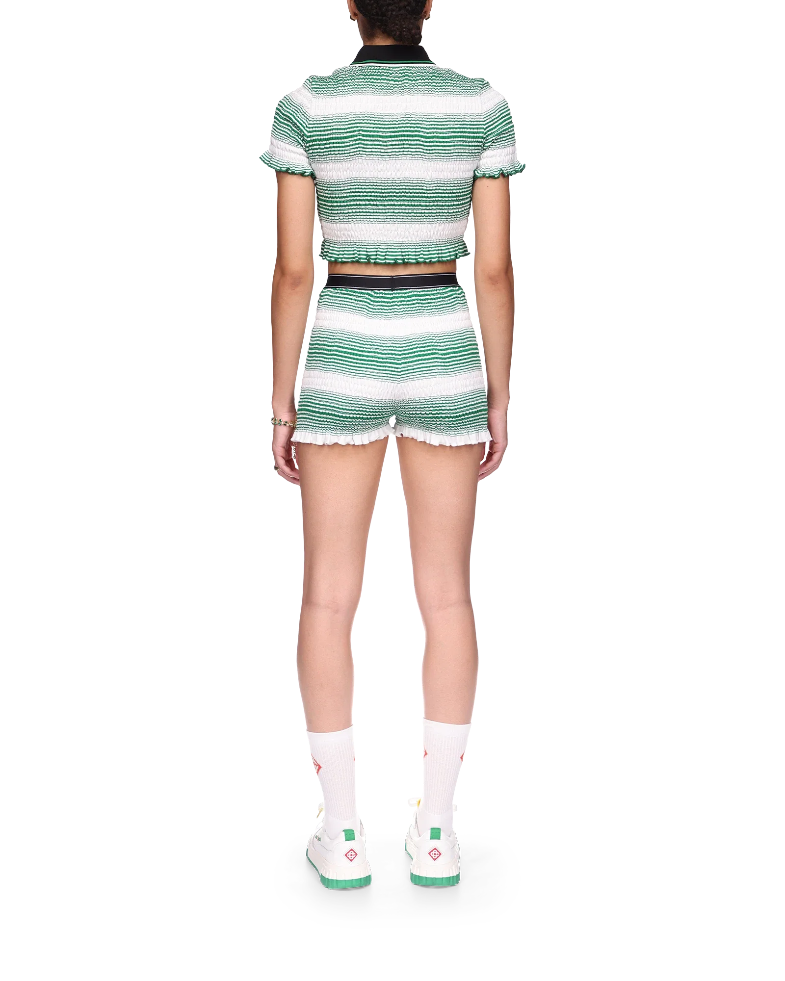 Gradient Striped Polo Top - 图片 4