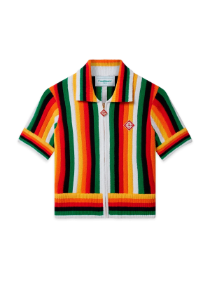 Striped Towelling Top