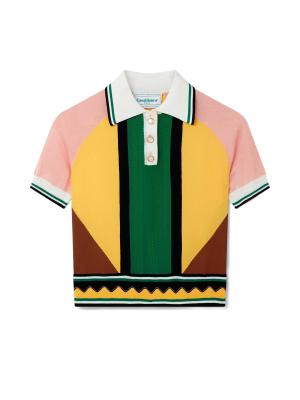 Graphic Panelled Polo