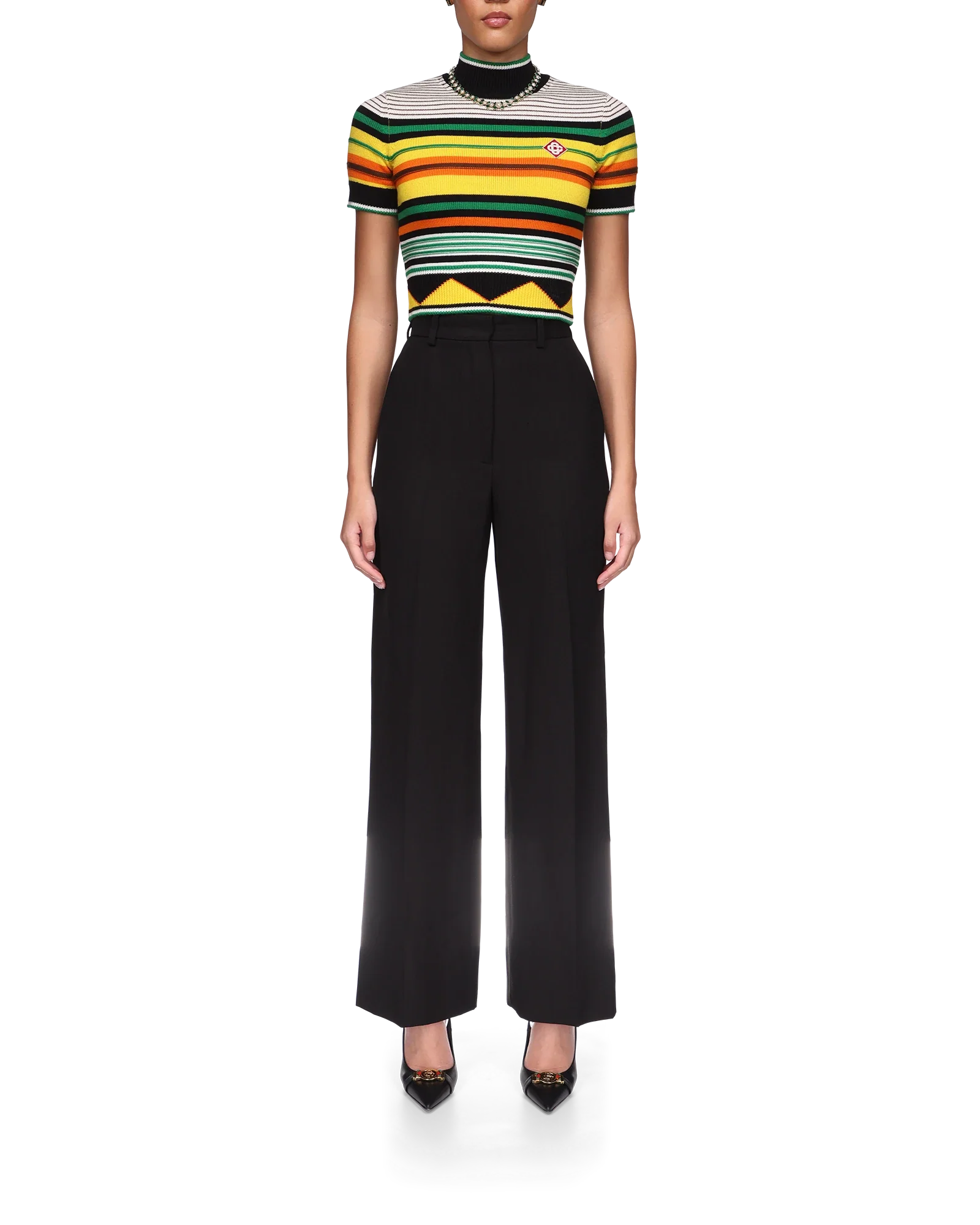 Knitted Striped Shirt - 图片 2