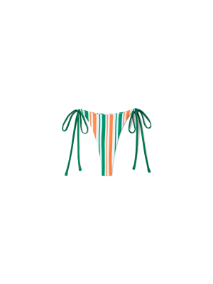 Striped String Bikini Bottom