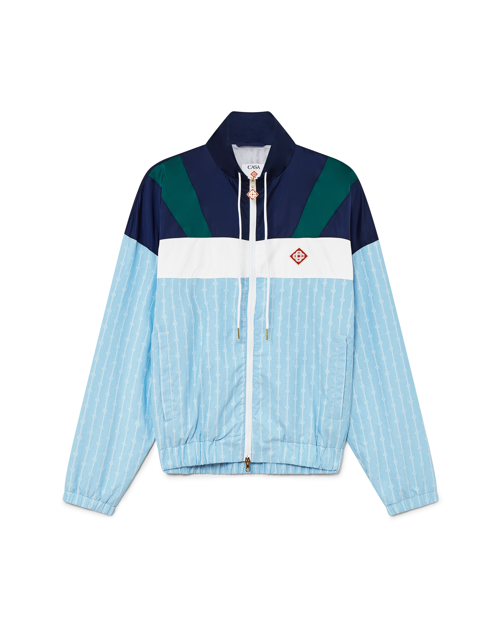 Pinstripe Nylon Track Jacket