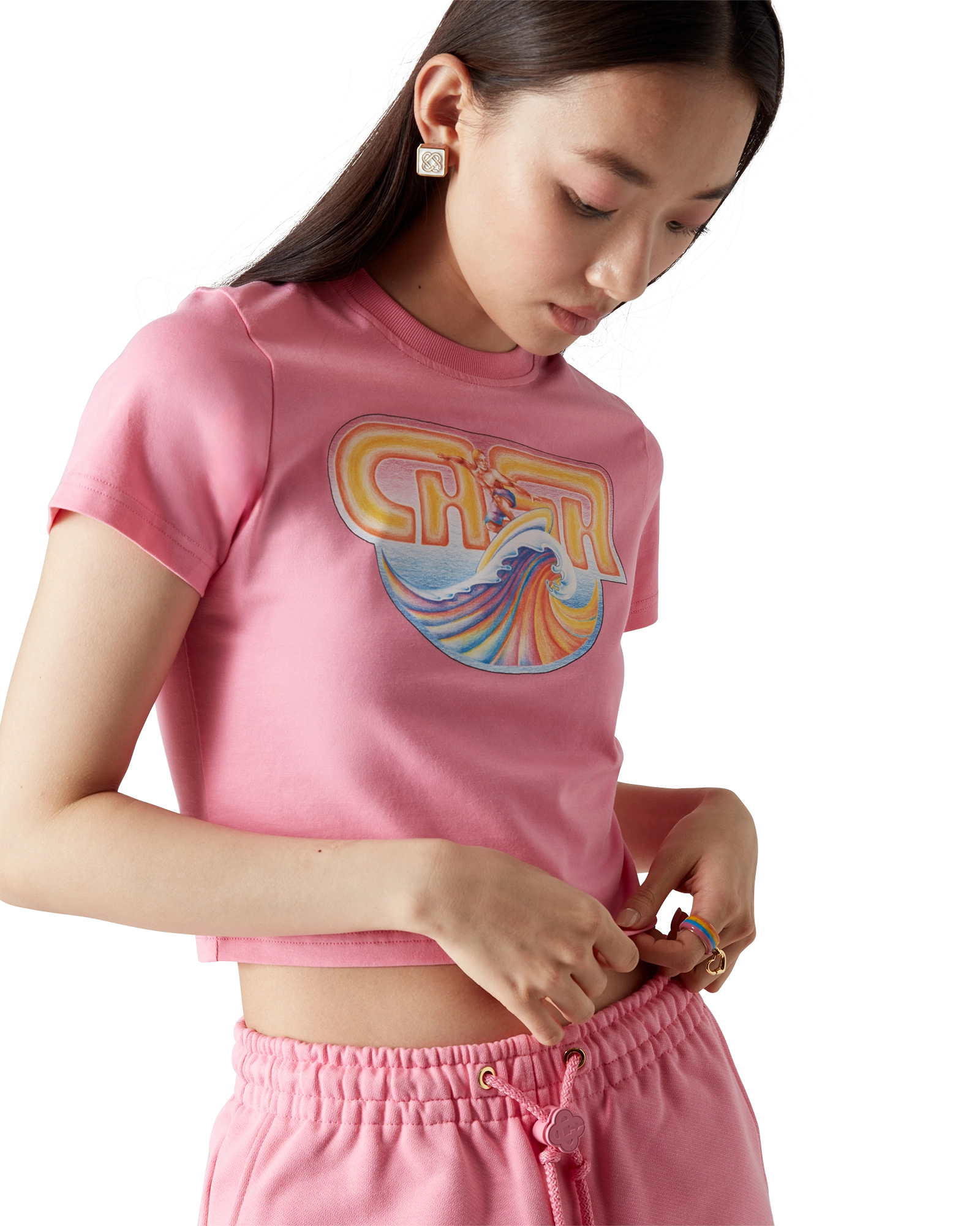 Casa Surf Cropped Short Sleeve T-Shirt - 图片 4