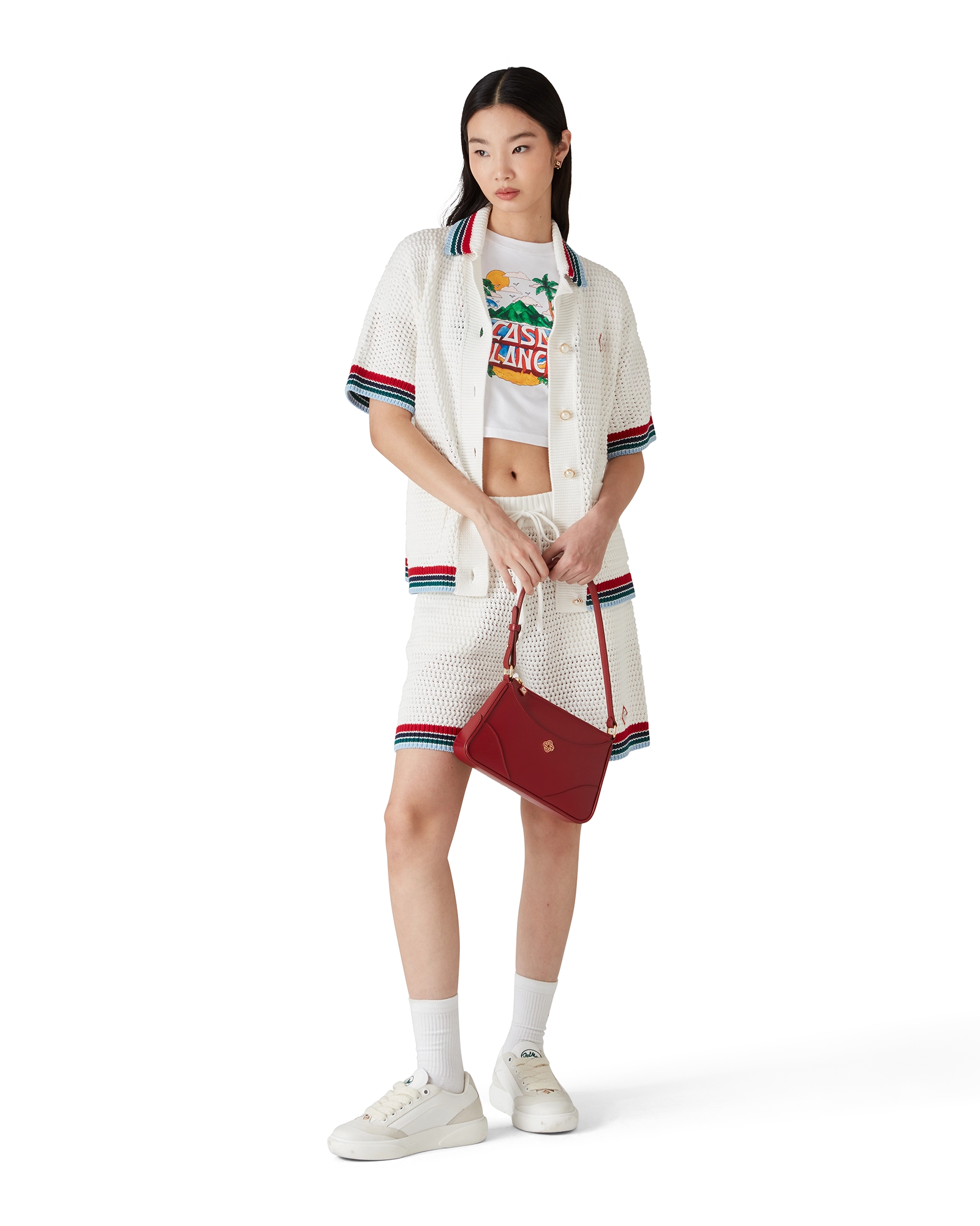 Gothic Crochet Short Sleeve Shirt - 图片 2