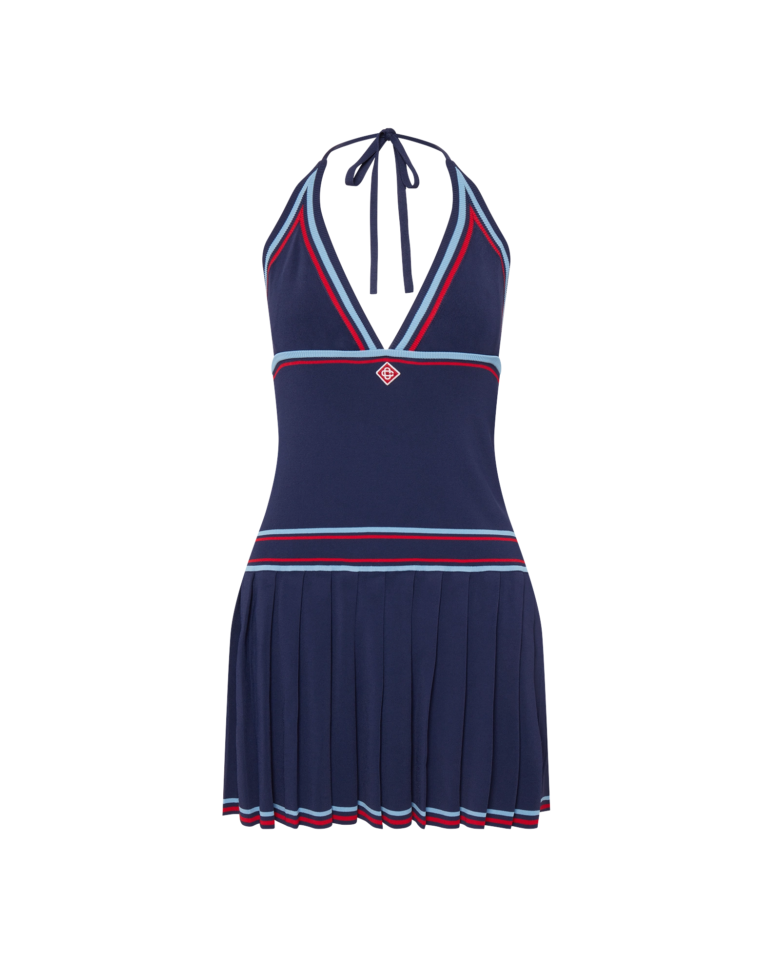 Pleated Halter Dress