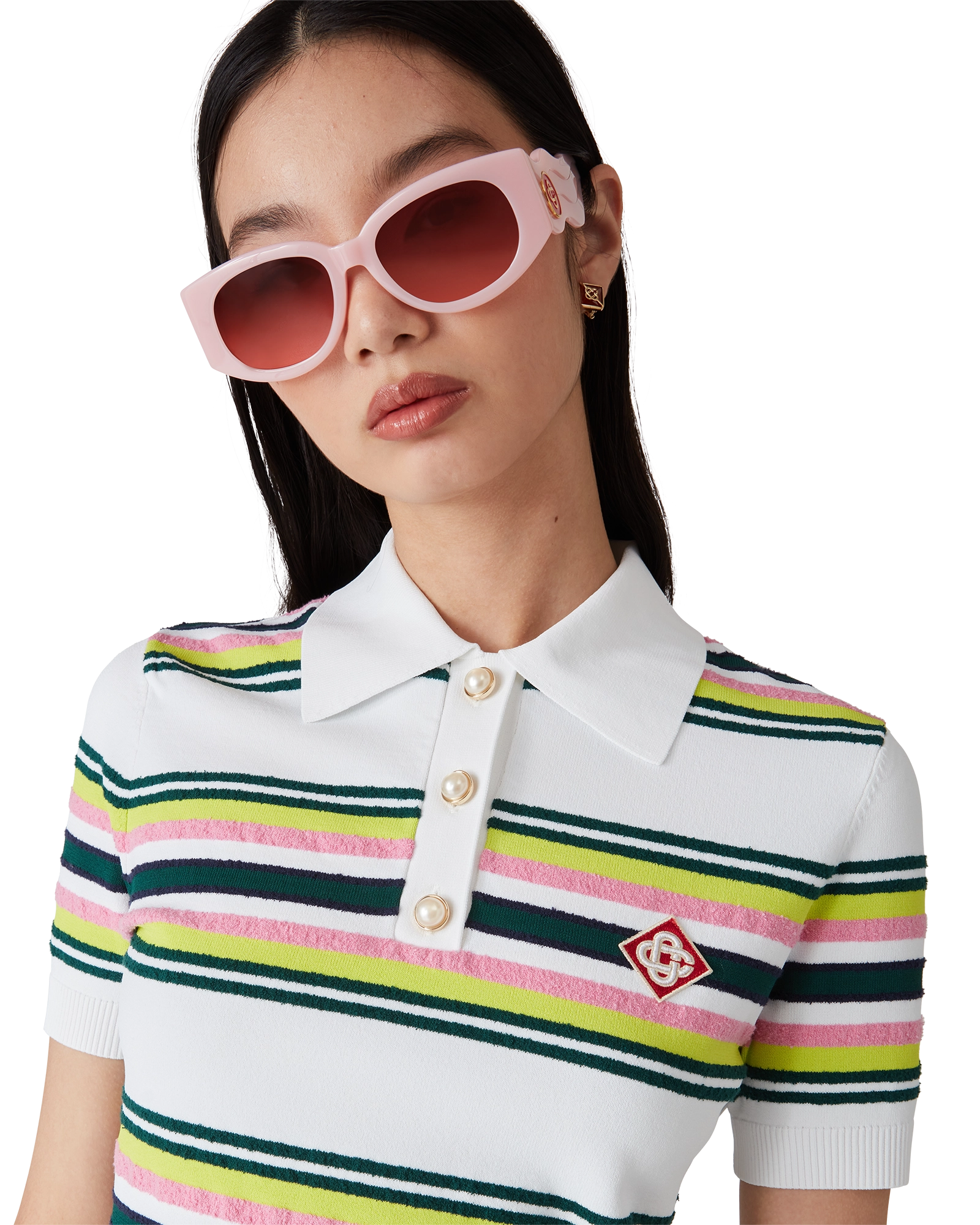Stripe Polo Shirt - 图片 5
