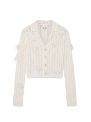 Flower Lace Knit Shirt