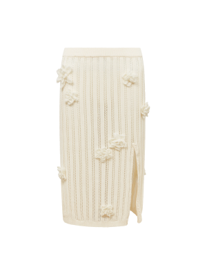 Flower Lace Knit Skirt