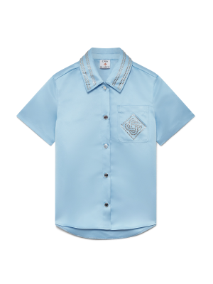 Satin Short Sleeve Shirt