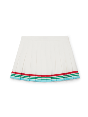 Casa Way World Series Pleated Silk Skirt