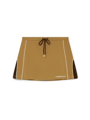 Chenille Panelled Mini Skirt