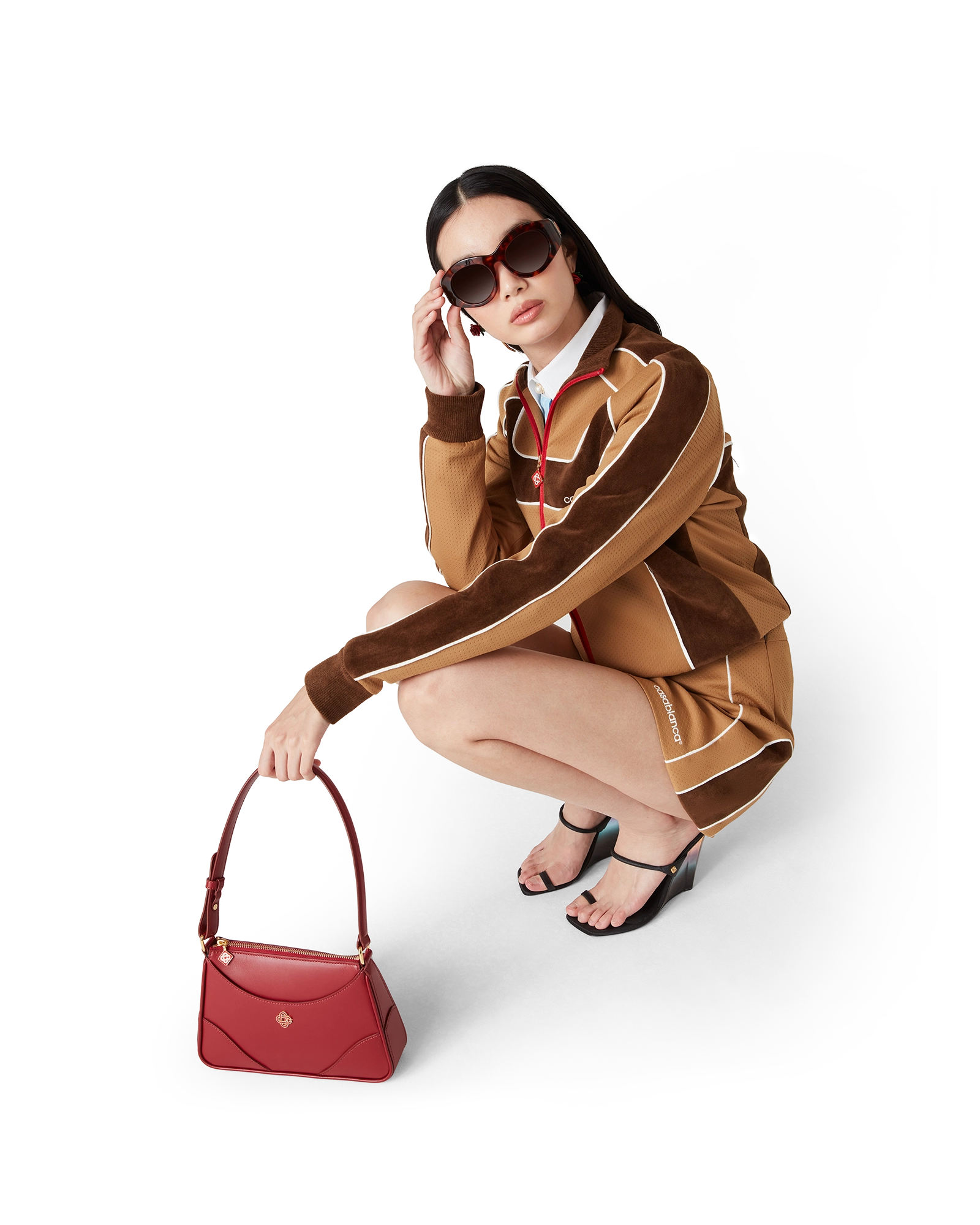 Chenille Panelled Mini Skirt - 图片 4