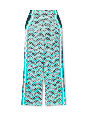 Monogram Wave Silk Trousers