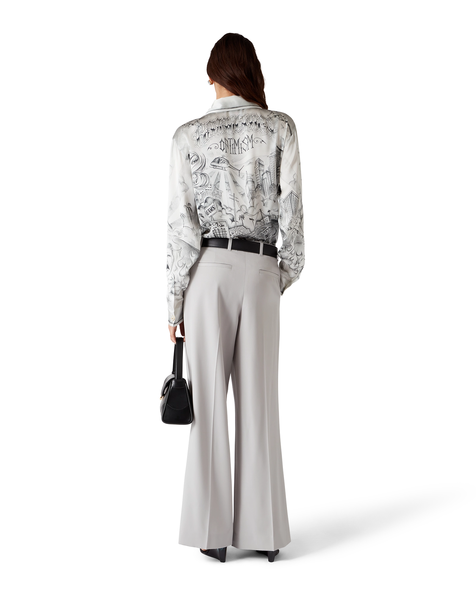 Wool Triple Pleat Tailored Trousers - 图片 3