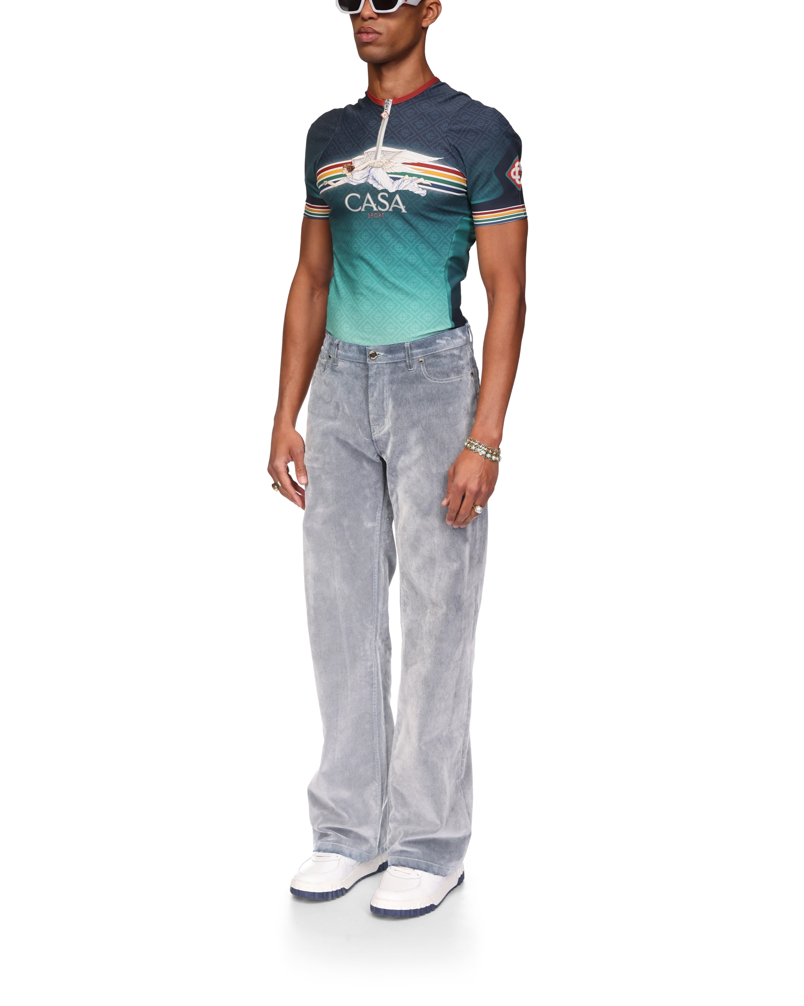 Peach Texture Jeans - 图片 3